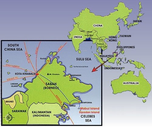 地图东南亚及沙巴图片
